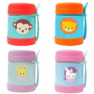 Pote Térmico Bebe Infantil Para Papinha Frutas Com Colher