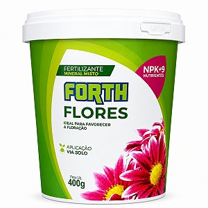 Fertilizante Forth para Flores Vaso e Jardim Auxilia a Floração Nutrientes 400g