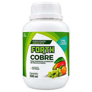 Adubo Fertilizante Líquido Cobre para Folhas Frutas e Plantas Crescimento 500ml