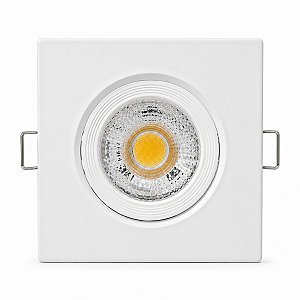 Spot Led Luminária Direcionável 7W 4000K Quadrado Bivolt