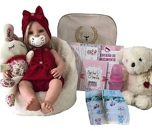 Boneca Bebê Reborn 22 Itens Bolsa Maternidade Muito Barata