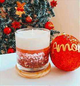 Magia Natalina - Vela Aromática Efeito Globo de neve - 100g