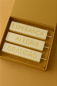 kit 3 velas Intenções