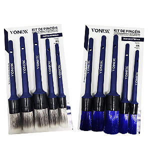 KIT 5 PINCEIS INTERNOS VONIXX + KIT 5 PINCEIS EXTERNOS VONIXX