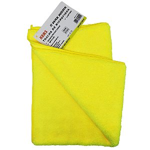 KERS TOALHA DE MICROFIBRA AMARELA COM BORDA WAX WORK 40x60CM 360GSM