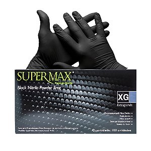 LUVA NITRILICA BLACK SUPERMAX  (XG)