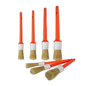 KIT DE PINCEIS PARA DETALHAMENTO 7 PECAS CERDA MISTAS KERS