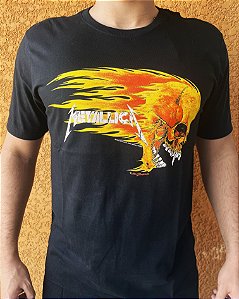 Camiseta Metallica Skull Preto