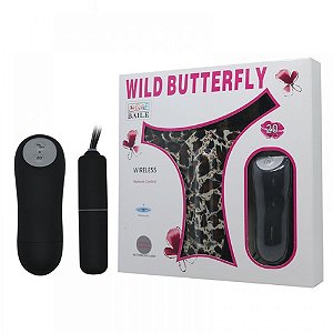 Calcinha Vibratória com Controle Remoto Sem Fio 10 Modos Vibração - Wild Butterfly