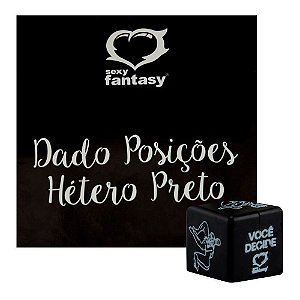 Dado de Posições Hétero Preto Unitário - Sexy Fantasy