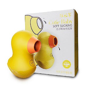 Estimulador De Clitóris 7 Modos Sucção Sonoro Formato Pato - DIBE CUTIE BABY