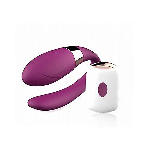 Vibrador Para Casais Recarregável com Controle Remoto Roxo - Sex Massager Crypl