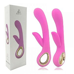 Vibrador Ponto G Recarregável em Silicone com 10 Modos de vibração Rosa - Lealso Alice