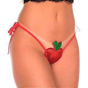 Calcinha Fruto Proibido Vermelho Maçã - Lingerie Pimenta Sexy