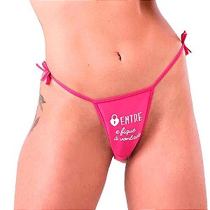 Calcinha Tanga Entre e Fique A Vontade - Lingerie Sexy Fantasy