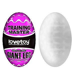 Masturbador Masculino Egg Com Textura Interna Roxo - Lovetoy Giant Egg Grind Ripples Edition