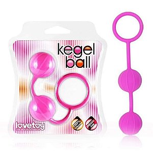 Bolas com Peso para Pompoar em Silicone Soft Touch Rosa - Lovetoy Kegel Ball