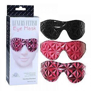 Venda Tapa Olhos Tiras Ajustáveis BDSM Acabamento Brilhante - Luxury Fetish Eye Mask