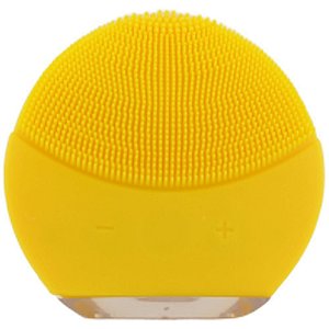 Esponja Massageador Limpeza Facial com Cerdas em Silicone Amarelo - Luna