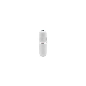 Mini Cápsula Vibratória Com Vibração Única Branco 4 X 1,5 Cm