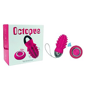 Cápsula Vibratória Com Cerdas Massageadoras E Controle Remoto Rosa - Octopus