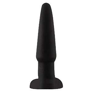 Plug Anal Básico Iniciante Maciço Negro 9,5 x 2,3 cm