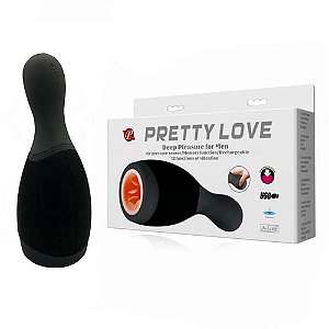 Masturbador Masculino Simulador de Sexo Oral Vibração - Pretty Love Deep Pleasure For Men