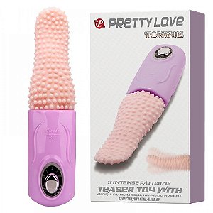Vibrador Formato de Língua 3 Modos Vibração e Rotação - Pretty Love Tongue
