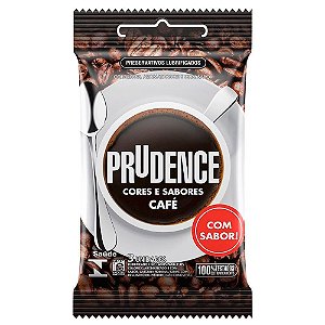 Preservativo com Sabor Café Contém 3 Unidades - Prudence Cores e Sabores