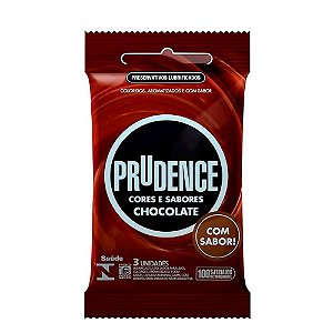 Preservativo com Sabor Chocolate Contém 3 Unidades - Prudence Cores e Sabores