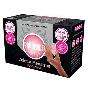 Coletor Menstrual Descartável Contém 4 Unidades - Prudence Soft Cup
