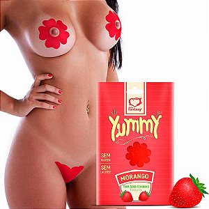 Tapa Sexo Comestível Sem Glúten e Lactose Morango - Sexy Fantasy Yummy