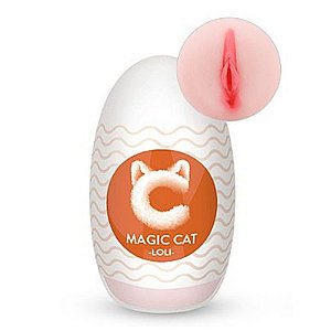 Masturbador Egg Formato de Vagina com Texturas Interna em Cyberskin - S-Hande Magic Cat Loli