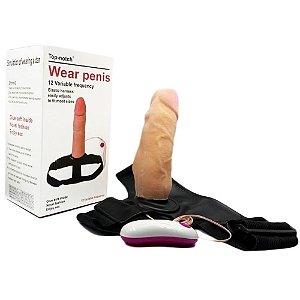 Cinta e Capa Peniana Com 12 Modos De Vibração - Top-Notch Wear Penis