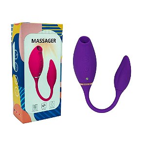 Estimulador de Clitóris Com Ondas De Pressão E 10 Modos De Vibração Roxo