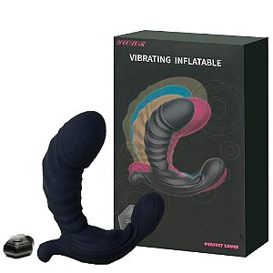 Estimulador de Próstata Inflável com Vibração e Controle Remoto Wireless - Vibrating Inflatable