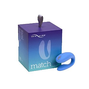 Vibrador Casal com 10 Modos de Vibração e Controle Remoto Azul - We Vibe Match