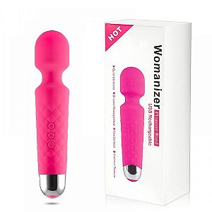 Massageador Recarregável 20 Modos de Vibração Rosa - Womanizer Pleasure Wand