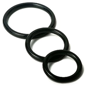 Conjunto com 3 Anéis Peniano Retardador de Ejaculação em Diferentes Tamanhos - Youvibe Ring