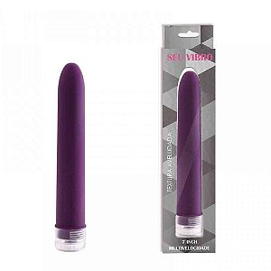 Vibrador Personal com Textura Aveludada 17 cm Top - Roxo