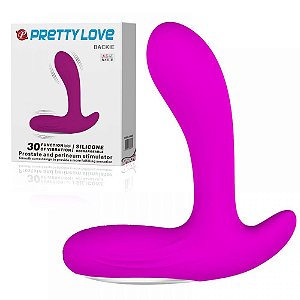 Estimulador de Próstata e Períneo 30 Modos Vibração Roxo - Pretty Love Backie