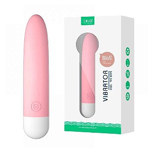 Bullet Cápsula Vibratória Recarregável Com 10 Modos de Vibração Rosa - LILO