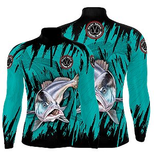 Camisa Play Pesca Corvina Azul Claro Adulto