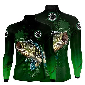 Camisa Play Pesca Tucunaré Verde Adulto