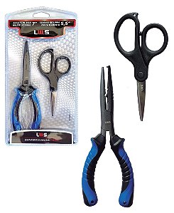 Kit Lumis Alicate de Bico 7''+ Tesoura de Multifilamento 5,5''