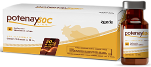 Potenay 50C Zoetis - Caixa com 10 frascos de 10ml