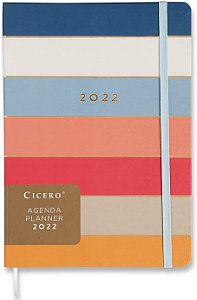 Agenda Planner Ciceros 2022 Orla Semanal Planejamento 17x24 Arpoador Listras Colorido