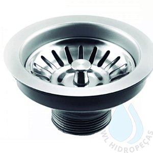 Válvula Para Pia Americana 3 1/2 (Inox) Com Pino