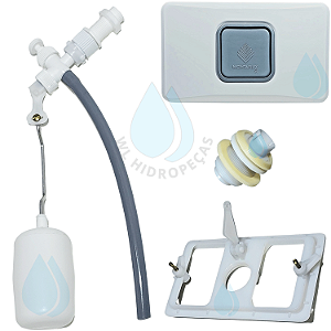 Kit Reparo Bóia E Comando Caixa Descarga Montaflux Branco Montana