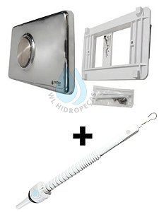 Acabamento Montreal Inox + Obturador Descarga Coaxial Montana Original